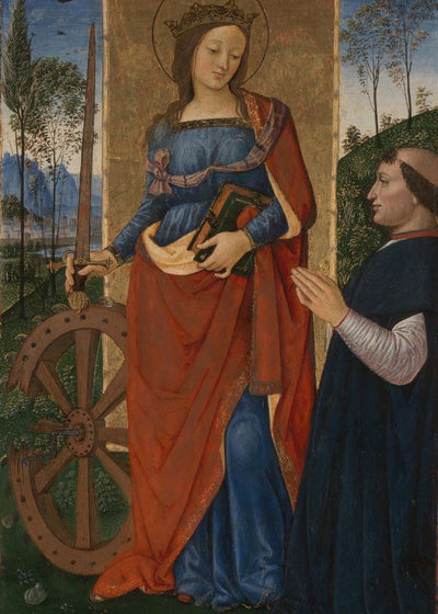 Pintoricchio Saint Catherine of Alexandria with a Donor Default Title