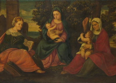 Bonifazio di Pitati, The Madonna and Child with Saints painting Default Title