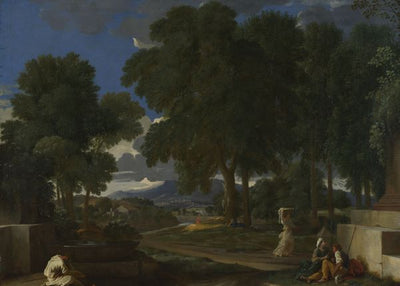 Nicolas Poussin, Landscape with a Man washing his Feet at a Fountain Default Title