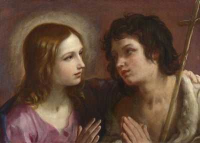 Guido Reni, Christ embracing Saint John the Baptist Default Title