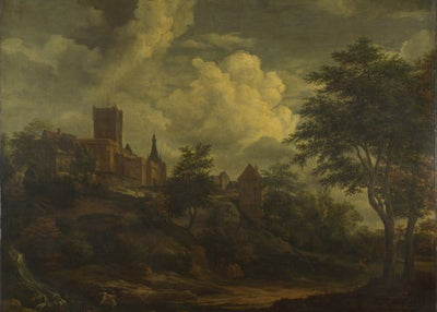 Jacob van Ruisdael, A Castle on a Hill by a River Default Title