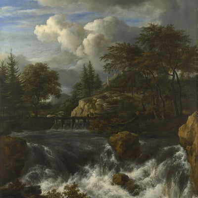 Jacob van Ruisdael, A Waterfall in a Rocky Landscape Default Title