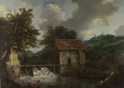 Jacob van Ruisdael, Two Watermills and an Open Sluice at Singraven Default Title