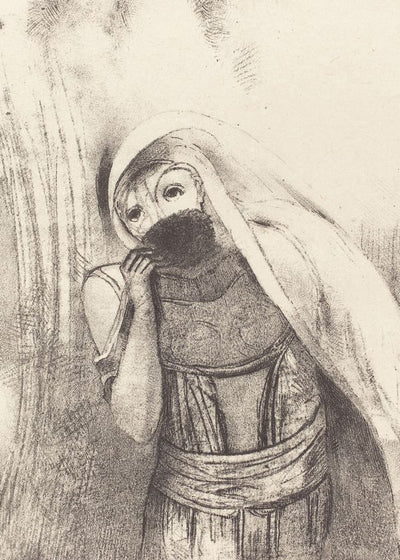 Odilon Redon She Draws from Her Bosom a Sponge Perfectly Black and Covers It with Kisses 1896 Default Title