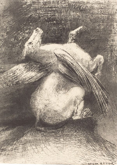 Odilon Redon The Impotent Wing Did Not Lift the Animal into That Black Space 1883 Default Title