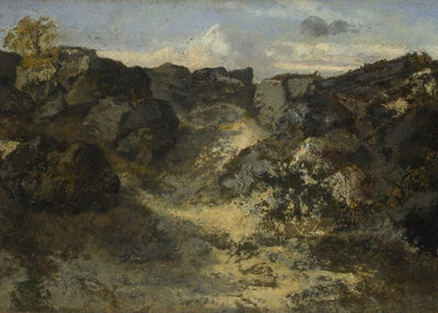 Theodore Rousseau, A Rocky Landscape painting Default Title
