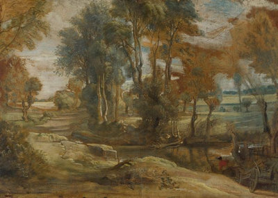 Peter Paul Rubens, A Wagon fording a Stream Default Title