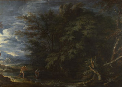 Salvator Rosa, Landscape with Mercury and the Dishonest Woodman Default Title