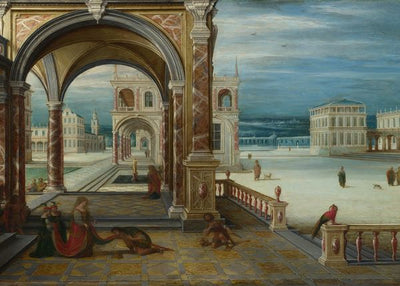 Hendrick van Steenwyck the Younger, The Courtyard of a Renaissance Palace Default Title
