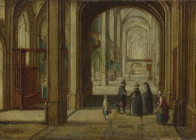 Hendrick van Steenwyck the Younger, The Interior of a Gothic Church looking East Default Title