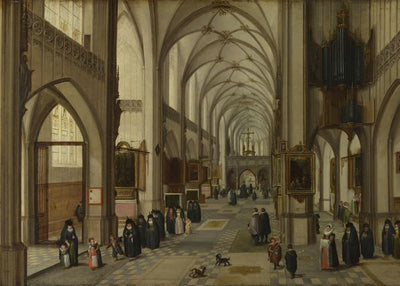 Hendrick van Steenwyck the Younger and Jan Brueghel the Elder, The Interior of a Gothic Church looking East Default Title