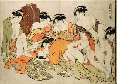 Katsukawa Shuncho, Men And Six Women, Perhaps A Parody Of The Seven Gods Of Good Luck Default Title