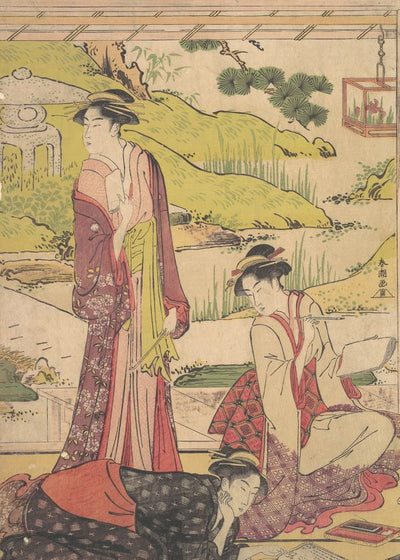 Katsukawa Shuncho Three Women Enjoying Literature Default Title