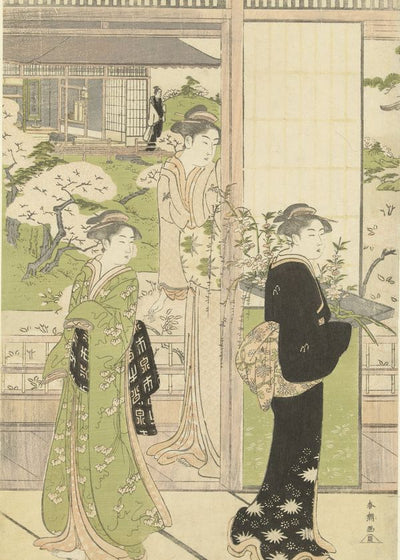 Katsukawa Shuncho Triptych Scene From A Noble Example Of Womanhood art Default Title