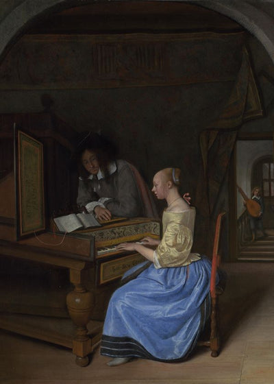 Steen Jan A Young Woman playing a Harpsichord to a Young Man Default Title