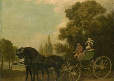 George Stubbs, A Gentleman driving a Lady in a Phaeton Default Title