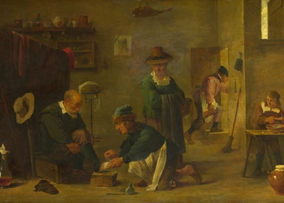 Teniers the Younger, David, A Doctor tending a Patient's Foot in his Surgery Default Title