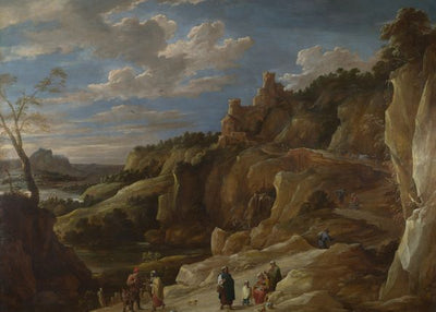 Teniers the Younger, David, A Gipsy Fortune Teller in a Hilly Landscape Default Title