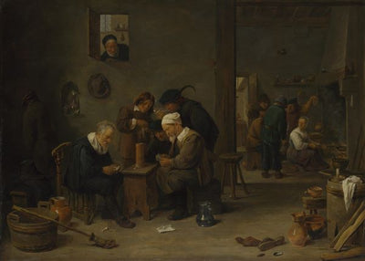 Teniers the Younger, David, Two Men playing Cards in the Kitchen of an Inn Default Title
