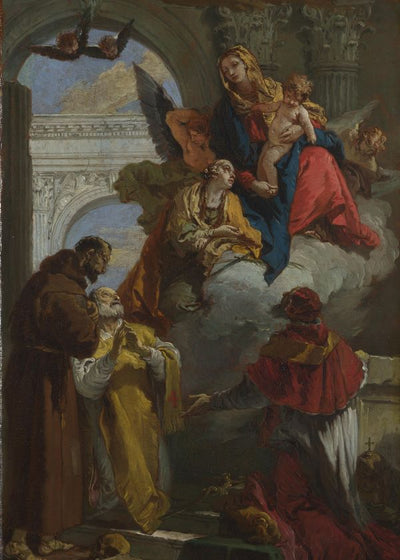 Tiepolo Giovanni Battista The Virgin and Child appearing to a Group of Saints Default Title
