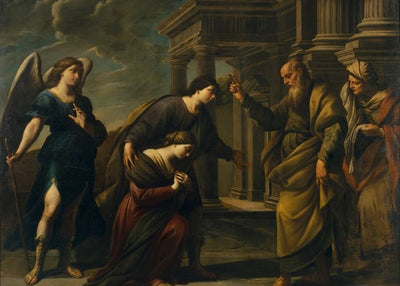 Vaccaro, Andrea, Reuel blesses his daughter Sarah, leaving the Ecbatana Tobias Default Title