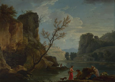 Claude Joseph Vernet, A River with Fishermen Default Title