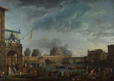 Claude Joseph Vernet, A Sporting Contest on the Tiber at Rome Default Title