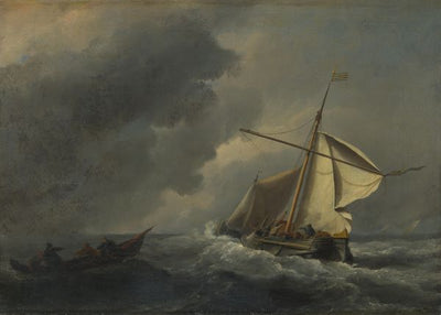 Willem van de Velde, A Dutch Vessel in a Strong Breeze Default Title