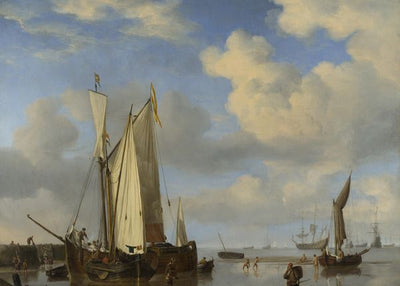 Willem van de Velde, Dutch Vessels Inshore and Men Bathing Default Title