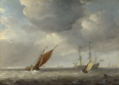 Willem van de Velde, Small Dutch Vessels in a Breeze Default Title
