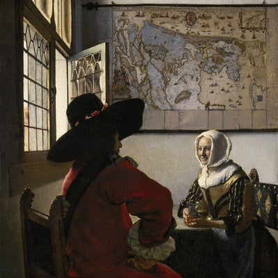 Jan Vermeer Van Delft, An Officer And A Cheerful Girl Default Title