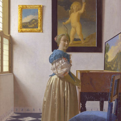 Jan Vermeer Van Delft, The Lady At The Virdzhinala painting Default Title