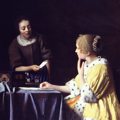 Jan Vermeer Van Delft, The Mistress And Maid, Holding A Letter Default Title