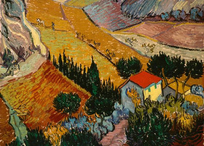 Gogh, Vincent Van, Landscape With House And Ploughman Default Title