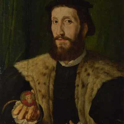 Jan Cornelisz. Vermeyen, A Man holding a Coloured Medal Default Title