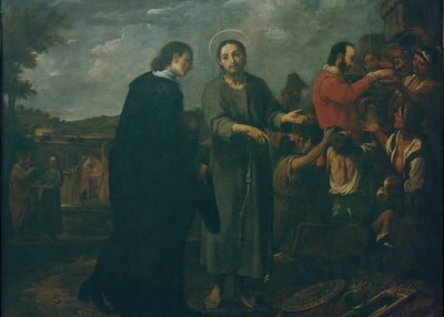 Viladomat Y Manalt, Antoni, Bernat de Kuintaval distributed his wealth to the poor Default Title