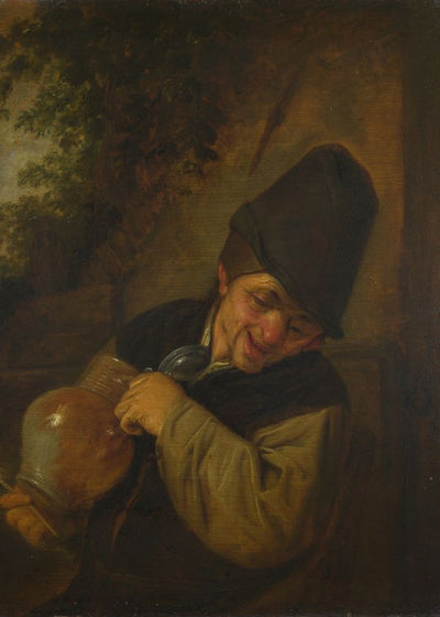 Adriaen van Ostade A Peasant holding a Jug and a Pipe Default Title