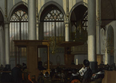 Emanuel de Witte, The Interior of the Oude Kerk, Amsterdam painting Default Title