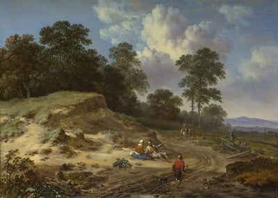 Jan Wijnants, A Track by a Dune, with Peasants and a Horseman Default Title
