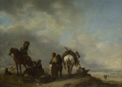 Philips Wouwermans, Seashore with Fishwives offering Fish Default Title