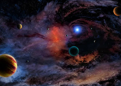 Sci Fi Planete kosmos i crna rupa Default Title