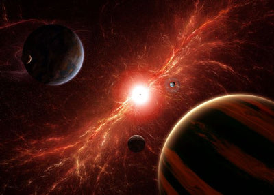 Sci Fi Planete sunce i sarene planete Default Title