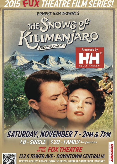 The Snows of Kilimanjaro 1952 filmski poster Default Title