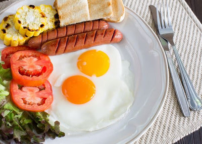 Obroci jaja i kobasice sa salatom Default Title