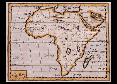Mapa Afrike crvenkasta Default Title