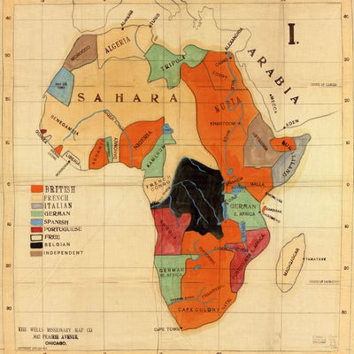 Mapa Afrike i kolonije Default Title