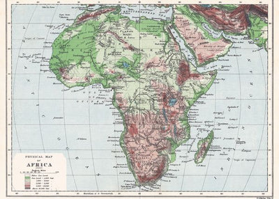 Mapa Afrike i meridijani Default Title