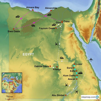 Mape Egipat reljef Default Title