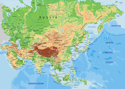 Mape Azije i okean Default Title