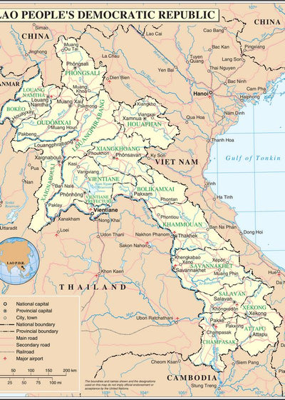 Mape Laos demografska Default Title